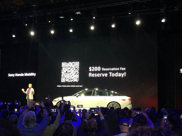 AFEELA preorder QR code. Image: SBD Automotive/Mike Levet