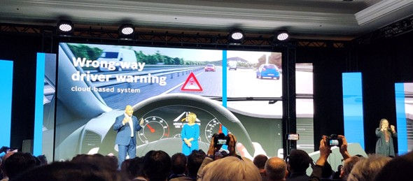 Bosch wrong-way driver warning announcement. Image: SBD Automotive/Andrew Wilczynski